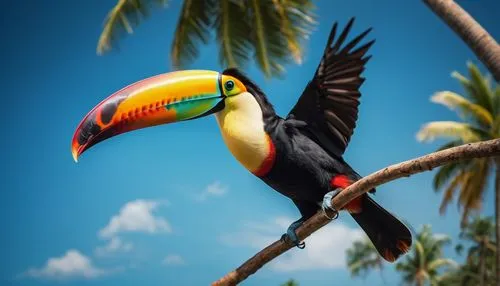 toucan perched on a branch,toco toucan,keel billed toucan,perched toucan,keel-billed toucan,brown back-toucan,tucan,toucan,chestnut-billed toucan,yellow throated toucan,black toucan,toucans,swainson tucan,tropical bird climber,tropical bird,pteroglosus aracari,pteroglossus aracari,tucano-toco,tropical birds,loro parque,Photography,General,Commercial