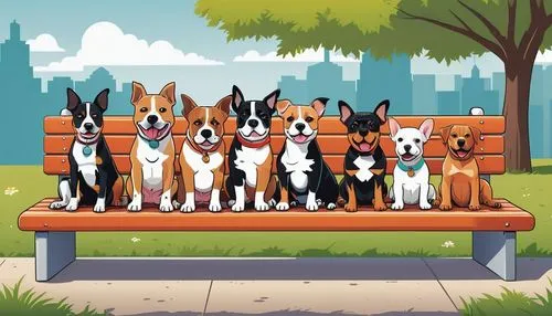 dog frame,basenji,kennels,dog cartoon,dobermans,dog illustration,dog school,park bench,dog line art,cute cartoon image,dogshow,animal shelter,dog breed,pet adoption,kennel,watchdogs,group photo,doghouses,pixton,family dog,Illustration,Children,Children 02