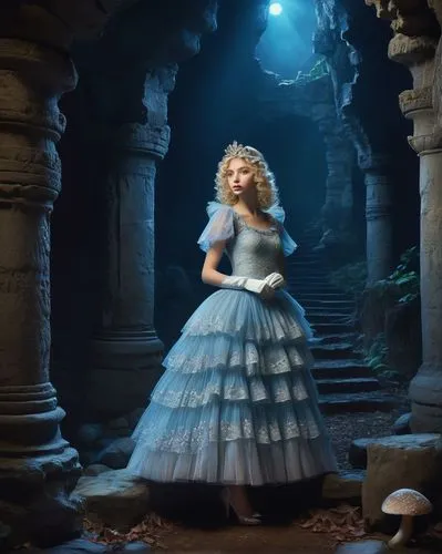 cinderella,alice in wonderland,fairy tale character,a fairy tale,fairy tale,fairytale,fantasy picture,belle,galadriel,the snow queen,enchanted,principessa,fairytale characters,liesl,galinda,ballgown,rosa 'the fairy,margairaz,fantasia,quinceanera,Illustration,Realistic Fantasy,Realistic Fantasy 31