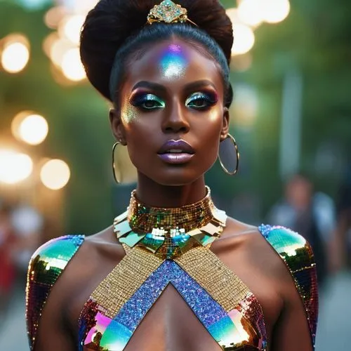 afrofuturism,nubian,neon body painting,colorism,byanyima,africaine,Photography,General,Realistic