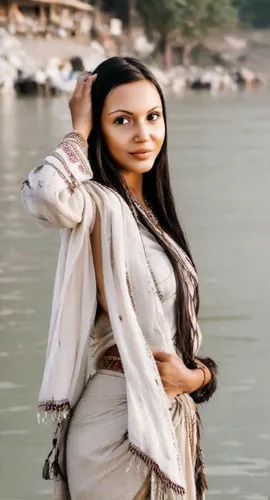 Native indian girl in the Ganges,ganga,indian woman,yemeni,indian,arabian,arab,veena,girl on the river,miss circassian,asian woman,azerbaijan azn,native american,indian girl,pooja,bansuri,american ind