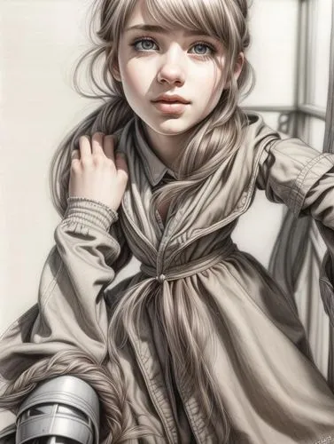 silver,gray color,pewter,joan of arc,gray,child girl,girl portrait,fantasy portrait,child portrait,bran,neutral color,grey,digital painting,katniss,piko,little girl in wind,the little girl,girl drawin