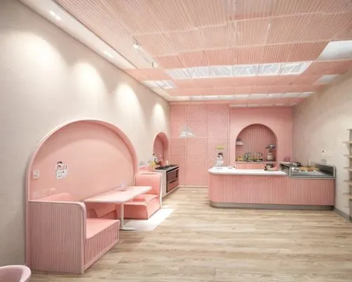 beauty room,ice cream shop,tile kitchen,beauty salon,kitchenette,kitchen design,kitchen interior,luxury bathroom,ice cream parlor,kitchen,treatment room,wall plaster,doll kitchen,laundry room,dermatology,cosmetics counter,soap shop,salon,washroom,the little girl's room,Interior Design,Kitchen,Japanese,Japanese Kawaii