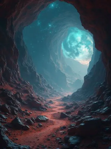 blue cave,valley of the moon,lunar landscape,alien world,moon valley,alien planet,Photography,General,Realistic