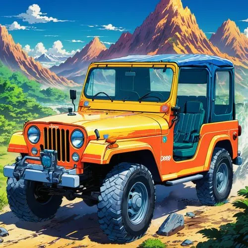 yj,jeep,jeep rubicon,toyota fj cruiser,wrangler,wranglings,off-road vehicles,off-road vehicle,landcruiser,jeep gladiator rubicon,defender,rubicon,off road vehicle,willys jeep,adventure sports,overland,willys jeep mb,subaru rex,safari,yota,Illustration,Japanese style,Japanese Style 03