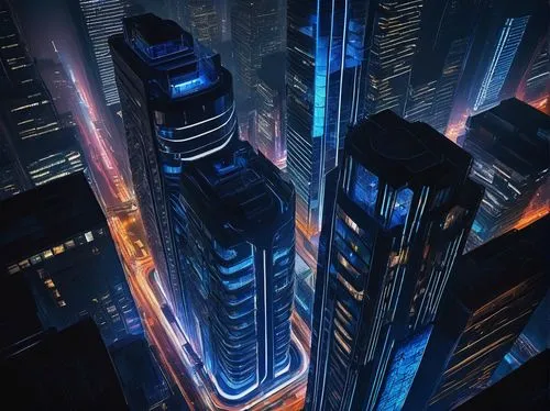 cybercity,dubai marina,metropolis,dubai,city at night,skyscraper,cityscape,coruscant,dubay,skyscrapers,futuristic,cyberpunk,dubia,skycraper,bladerunner,urban towers,the skyscraper,futuristic landscape,vertigo,shanghai,Art,Artistic Painting,Artistic Painting 50