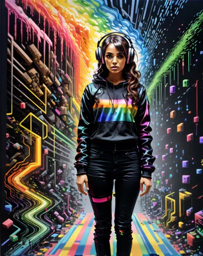 SENTADA NA CADEIRA GAMER,spectrum,spectra,prism,rainbow background,80's design,prismatic,light spectrum,rainbow pencil background,80s,psychedelic art,lgbtq,eighties,city trans,light paint,cyberpunk,st