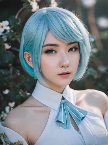 rei ayanami,aqua,piko,hatsune miku,tiber riven,cosplay image,cyan,winterblueher,navi,jin deui,blue mint,mikuru asahina,holly blue,blue hair,miku,elf,anime girl,pi mai,realdoll,honmei choco,Illustration,Japanese style,Japanese Style 15