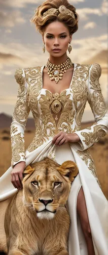 lioness,she feeds the lion,lionesses,female lion,photomanipulation,photoshop manipulation,image manipulation,lion white,priestess,two lion,photo manipulation,photo shoot with a lion cub,lion - feline,lion,fantasy picture,warrior woman,fantasy art,digital compositing,cheetah,white lion,Photography,Fashion Photography,Fashion Photography 03