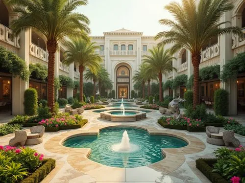 sursock,riad,dorne,courtyards,venetian hotel,beverly hills,courtyard,jumeirah,royal palms,beverly hills hotel,luxury property,paradisus,resort,the palm,stonebriar,luxury hotel,emirates palace hotel,decorative fountains,landscaped,mizner,Photography,General,Realistic