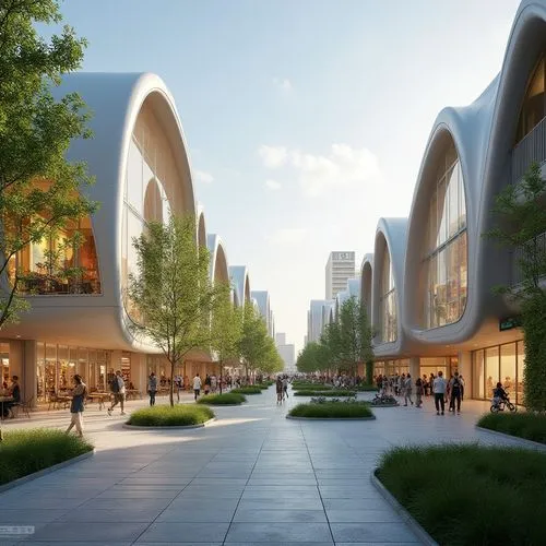 renderings,masdar,3d rendering,citycenter,hudson yards,hafencity,shekou,omotesando,zeil,futuristic architecture,hongdan center,broadmead,redevelopment,changzhou,unbuilt,bjarke,esteqlal,difc,cityu,megaproject,Photography,General,Realistic