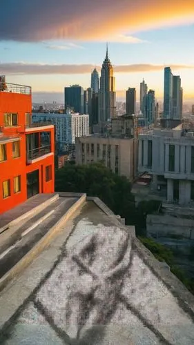 hdr,athens art school,atlanta,evagora,view from the roof,urban landscape