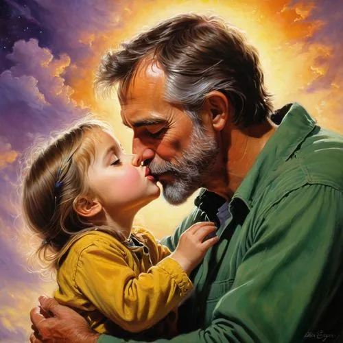 saint joseph,merciful father,father's love,god the father,jesus in the arms of mary,benediction of god the father,Illustration,Realistic Fantasy,Realistic Fantasy 32