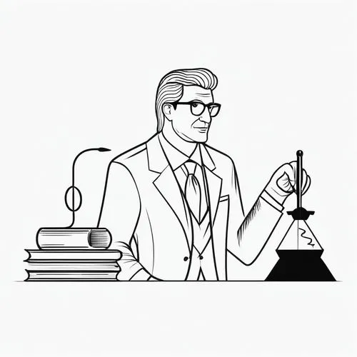 geochemist,biophysicist,litigator,chemist,researcher,biostatistician,attorney,scientist,erlenmeyer flask,archivist,notary,biochemist,investigadores,bioethicist,statistician,toxicologist,office line art,paralegal,superlawyer,theoretician physician,Illustration,Black and White,Black and White 04