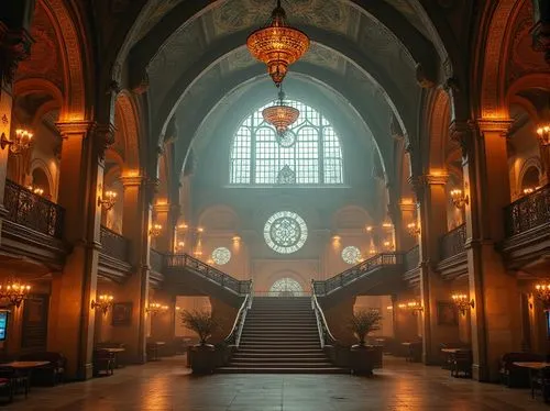 hall of the fallen,entrance hall,main organ,kerk,cathedral,basilique,sanctuary,haunted cathedral,storkyrkan,niekerk,basilica,verkerk,pipe organ,royal interior,transept,luxeuil,immenhausen,chapel,organ,ornate,Photography,General,Realistic