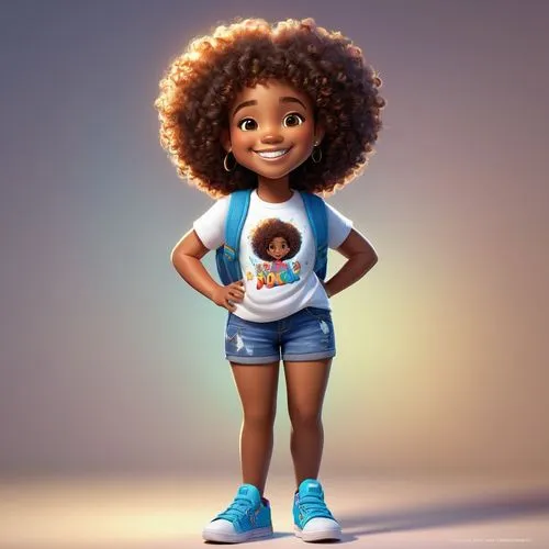 afro american girls,ledisi,cute cartoon character,tiana,agnes,afrosoricida,Illustration,Paper based,Paper Based 14