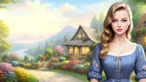 fairy tale character,morgause,dorthy,fantasy picture,cartoon video game background,rivendell