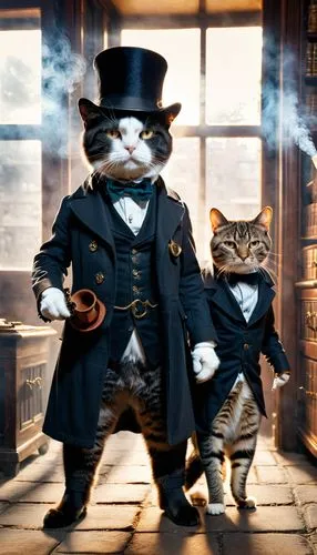 maometto,vintage cats,tuxedoes,katzenjammer,catterson,thomasomys,Photography,General,Realistic