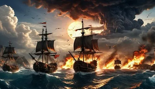 fireships,naval battle,piracies,maelstrom,galleon,caravel,avast,caravels,pirate ship,ironsides,armada,privateering,fireship,fantasy picture,privateers,antipiracy,sailing ships,doubloons,marea,piracy