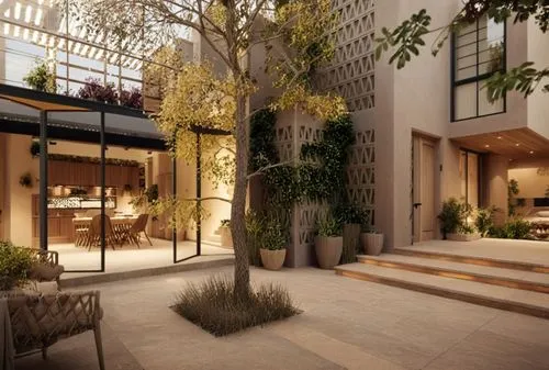 the courtyard of an apartment building features plants and greenery,garden design sydney,landscape design sydney,landscape designers sydney,courtyards,courtyard,patios,Photography,General,Cinematic