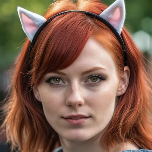 cat ears,kat,red cat,feline look,catwoman,cat eyes,cat head,cat european,maci,kitten hat,cat's eyes,feline,heterochromia,nora,pink cat,ears,ginger cat,bonnet,cat,fae,Photography,General,Realistic