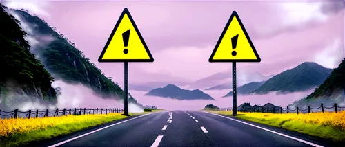 neon arrows,uneven road,mountain road,mountain highway,cartoon video game background,racing road,steep mountain pass,bad road,road,roadsigns,crossroad,mountain pass,slippery road,roads,alpine route,road to nowhere,road of the impossible,the road,go left or right,road narrows on both sides,Illustration,Japanese style,Japanese Style 03