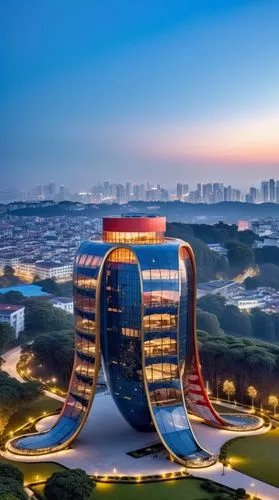 futuristic art museum,dongdaemun,futuristic architecture,cyberjaya,singapore landmark,hengqin,Photography,General,Realistic