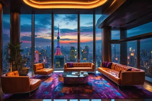 top of the rock,sky apartment,apartment lounge,skybar,sky city tower view,luxe,skyloft,penthouses,manhattan,new york restaurant,livingroom,shanghai,great room,above the city,vdara,new york skyline,intercontinental,living room,manhattanite,lumpur,Conceptual Art,Oil color,Oil Color 25