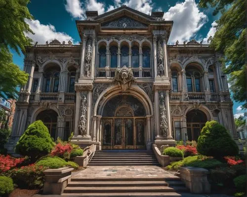 dolmabahce,kykuit,villa balbianello,marble palace,tulane,ornate,victorian,haunted cathedral,santuario,bendigo,victoriana,ossuary,portal,mansion,larnach,fairy tale castle,woodburn,slc,house of prayer,water palace,Illustration,Realistic Fantasy,Realistic Fantasy 47