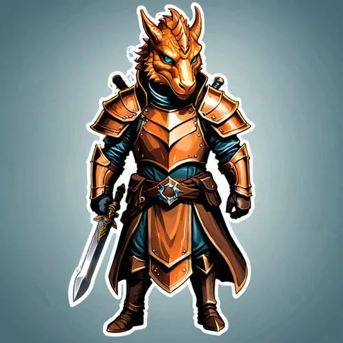 knight armor,swordmaster,garrison,ornstein,conservador,knight,armored animal,kobold,swordsmith,dragonlord,crashguard,warden,fantasy warrior,mercenaria,lone warrior,hengist,armor,iorwerth,warlord,thurstan,Unique,Design,Sticker