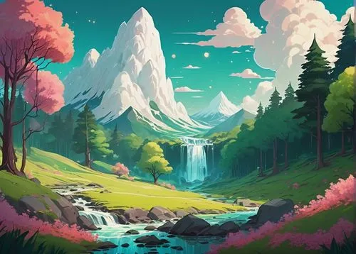 landscape background,fantasy landscape,nature background,mountain landscape,forest background,cartoon video game background,mushroom landscape,forest landscape,mountains,mountain scene,beautiful wallpaper,paisaje,nature landscape,mountain world,valley,salt meadow landscape,mountainous landscape,unicorn background,background design,cartoon forest,Illustration,Black and White,Black and White 02