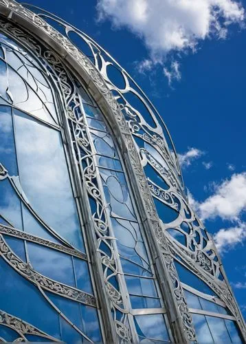 etfe,cloud shape frame,tracery,spaceframe,gasometer,structural glass,ecosphere,round window,oval frame,art nouveau frame,ironwork,glass roof,round arch,gasholder,semi circle arch,unisphere,parabolic mirror,circle shape frame,wrought iron,temenos,Illustration,Retro,Retro 13