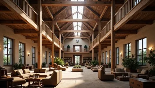 atriums,wooden beams,nemacolin,amanresorts,lobby,atrium,asilomar,salishan,ahwahnee,weyerhaeuser,loft,banff springs hotel,wintergarden,longabaugh,longaberger,dandelion hall,streamwood,hotel lobby,luxury home interior,sunroom