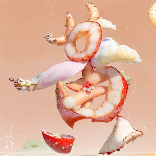 炫彩，唯美，花，树，祥云,shrimpfood,botan shrimp,shrimp,shrimp slide,shrimp justizie,caridean shrimp,shrimps,cherry shrimp,prawn,conch,pearl onion,seafood,nut snail,small shrimp,prawn roll,conch shell,free-shrimp