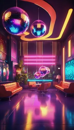 spaceland,ufo interior,nightclub,spaceship interior,retro diner,discotheque,discotheques,dancefloor,neon coffee,poolroom,3d render,dancefloors,disco,spaceport,neon cocktails,neon drinks,neon light,discoideum,graecorum,game room,Illustration,Realistic Fantasy,Realistic Fantasy 38