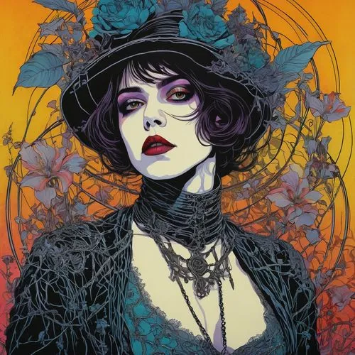 baroness,kaluta,mazzitelli,zatara,musidora,rasputina,Illustration,Paper based,Paper Based 19