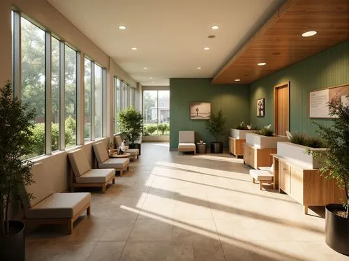 daylighting,sunroom,therapy center,interior modern design,envirocare,therapy room,neutra,periodontist,naturopathic,hallway space,healthsouth,breezeway,narthex,hovnanian,green living,phototherapeutics,lobby,mid century modern,chiropractic,weyerhaeuser