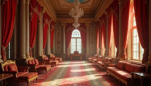 royal interior,ornate room,château de chambord,highclere castle,enfilade,parlor,royal castle of amboise,hôtel des invalides,versailles,ritzau,furnishings,europe palace,saint george's hall,empty interior,victorian room,corridor,honorary court,interiors,reading room,ballroom,Photography,General,Realistic