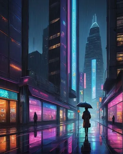 cityscape,cyberpunk,cybercity,shanghai,shinjuku,urban,guangzhou,metropolis,walking in the rain,tokyo city,colorful city,cityzen,world digital painting,lumpur,urbanworld,rainfall,cybertown,city at night,evening city,makati,Illustration,Realistic Fantasy,Realistic Fantasy 31