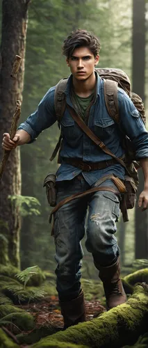 the wanderer,farmer in the woods,woodsman,forest man,aaa,digital compositing,robin hood,adventurer,action-adventure game,free wilderness,aa,mountaineer,lumberjack pattern,wanderer,pan,adventure game,hobbit,pilgrim,rifleman,scout,Photography,Documentary Photography,Documentary Photography 14