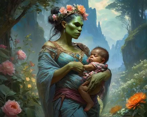 mother with child,mother and child,capricorn mother and child,mother with children,fantasy portrait,little girl and mother,the mother and children,mother and infant,mother and children,motherhood,mother and baby,mother-to-child,father with child,girl in flowers,flora,girl picking flowers,baby with mom,elven flower,mother earth,mother and daughter,Conceptual Art,Fantasy,Fantasy 05