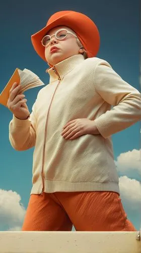 a woman in a sweater holding an envelope,advertising figure,forewoman,stewardess,liposuction,acridine orange,postman,image manipulation,woman holding pie,woman eating apple,woman with ice-cream,osteop