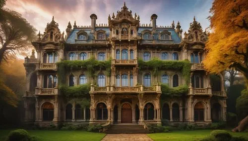 villa balbianello,racconigi,fairytale castle,victorian,fairy tale castle,palladianism,ghost castle,chateauesque,palacio,sintra,victoriana,barcelona,palace,cassada,gold castle,larnach,castlevania,gaudi,chhatris,casa,Illustration,American Style,American Style 08