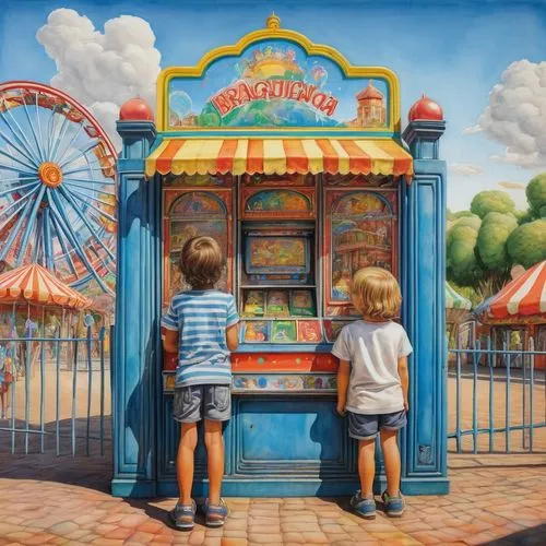 carousels,funfair,funfairs,fairground,zamperla,playland,Art,Classical Oil Painting,Classical Oil Painting 34