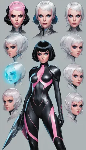 vector girl,x men,pink diamond,concept art,xmen,x-men,widow,vector people,widow's tears,sci fiction illustration,head woman,cg artwork,sculpt,violet head elf,widow flower,comic character,pixie-bob,character animation,avatars,pink vector,Unique,Design,Character Design