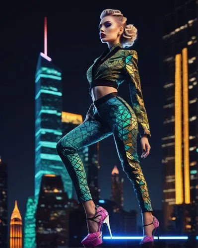 taya,cyberpunk,futuristic,neon body painting,hkmiami,cyberpunks,puma,neon lights,chunli,electropop,neon,fab,neon light,futurepop,zenon,ces,femme fatale,decade,atrak,cyberstar,Illustration,Abstract Fantasy,Abstract Fantasy 04