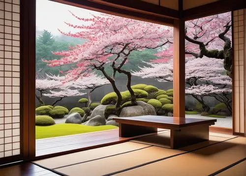 japanese-style room,japanese sakura background,japanese floral background,sakura background,japanese garden ornament,japanese art,japanese zen garden,ryokan,zen garden,japanese background,tea ceremony,3d background,ryokans,teahouse,japanese garden,heian,japon,dojo,background vector,japan garden,Illustration,Retro,Retro 09