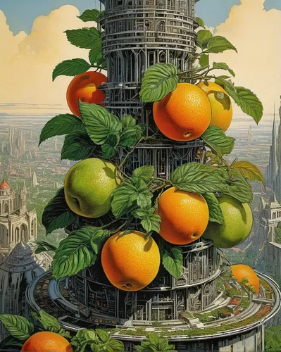 tangerines,tangerine tree,oranges,oranges half,orange tree,half of the oranges,citrus,mandarin oranges,green oranges,valencia orange,tangerine fruits,citrus juicer,persimmon tree,tower of babel,animal tower,papaya,growing mandarin tree,fruit tree,citrus food,asian green oranges,Conceptual Art,Daily,Daily 09