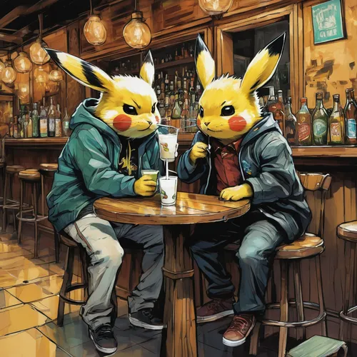 drinking establishment,drinking party,drinks,izakaya,drinking,rabbits,coffee shop,date night,watercolor cafe,dining,bunnies,have a drink,street cafe,business meeting,romantic dinner,pub,cafe,cold drink,dinner for two,refreshment,Illustration,Realistic Fantasy,Realistic Fantasy 23