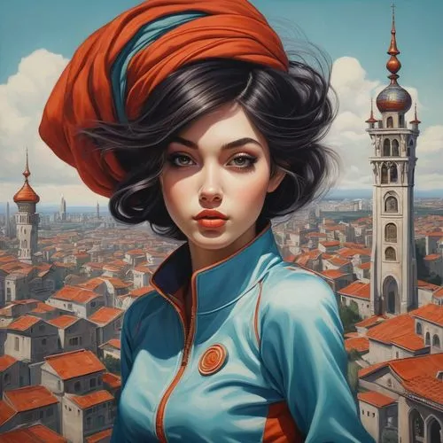 contessa,transistor,principessa,pisa,fantasy portrait,amidala,venetian,pompadour,venezia,oria,florentina,retro girl,viveros,city ​​portrait,eldena,nestruev,esmeralda,aviatrix,world digital painting,rubaiyat,Illustration,Realistic Fantasy,Realistic Fantasy 07